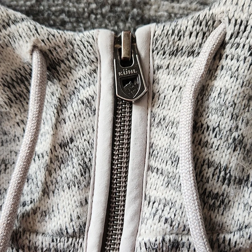 KUHL Ascendyr Flece Gray/white  Hoodie Wirh Zippered Pockets Size S Women's - Picture 9 of 16